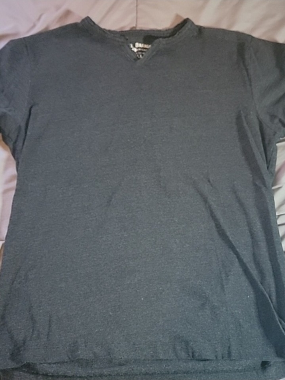 Michael Brandon Premium Apparel V-Neck T-Shirt Charcoal Gray Small